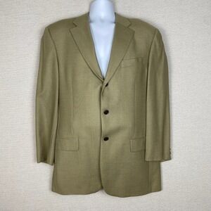 Vtg Blazer Mens 42L Cashmere Silk Tailored Made in Italy Heritage Quiet Luxury